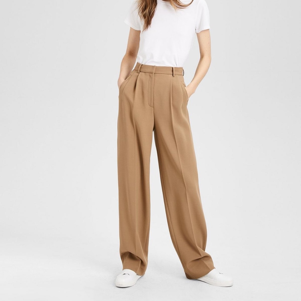 Theory High Waist Pleat Pant Brand New